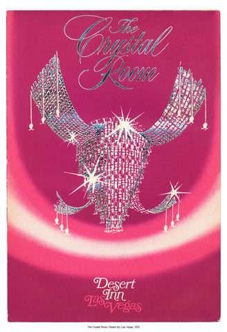 Crystal Room, Desert Inn, Las Vegas, 1970 Vintage Menu Art