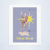 Pam Pam, Paris 1950s Vintage Menu Art by Pierre Fix-Masseau Cool Culinaria Vintage Menu Prints