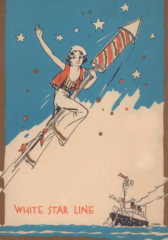 S.S. Doric 1934 Menu Art