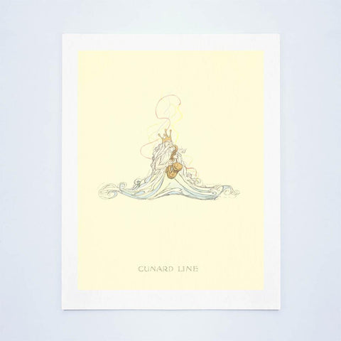 S/S Franconia 1934 Menu Art