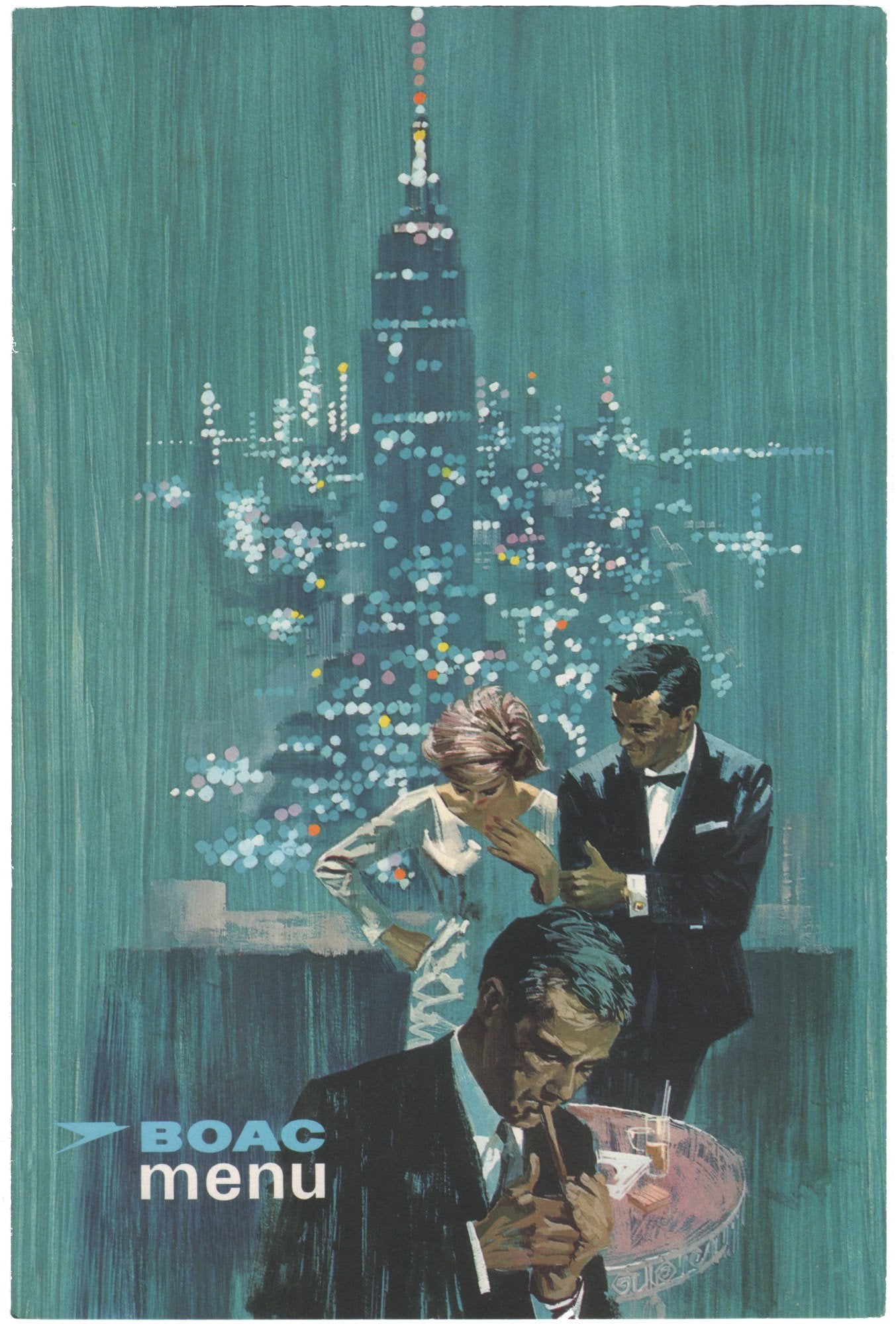 BOAC Monarch Service London - New York 1967 Menu Artwork – Vintage Menu ...