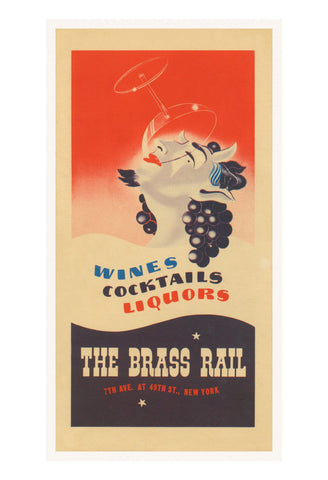 The Brass Rail New York 1938 Menu Art