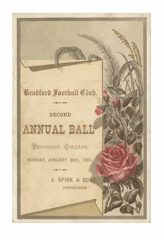Bradford Football Club Annual Ball 1885