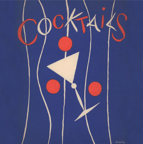 Cocktails La Guardia Airport 1940 Laszlo Matulay Illustration Menu Art