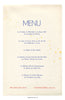 New Year's Eve 1935-36, Cumberland Hotel, London Menu