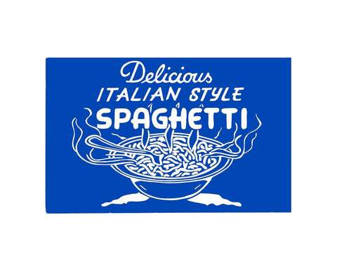 Delicious Italian Style Spaghetti 1950s American Diner Sign