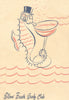 Elbow Beach Surf Club Bermuda 1940s Menu Art