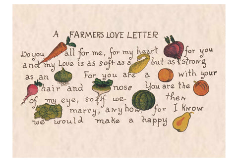A Farmers Love Letter, 1909 Rebus