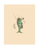 Fish, Fly-rod, Hat, Pipe and Creel