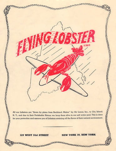 The Flying Lobster, New York 1940s