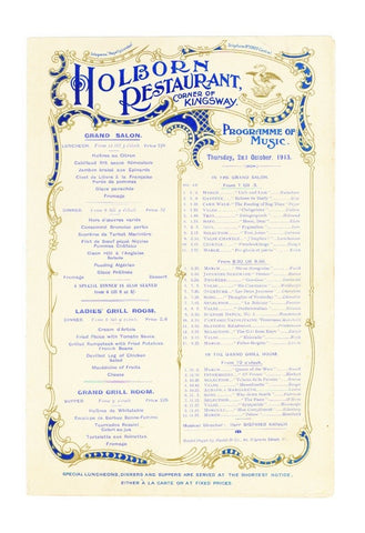 Holborn Restaurant, London 1913