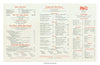 J H Ireland Chicago 1940s Vintage Menu Interior