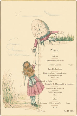 Private Dinner' Louis Sherry New York 1884 Henry B. Voigt Collection