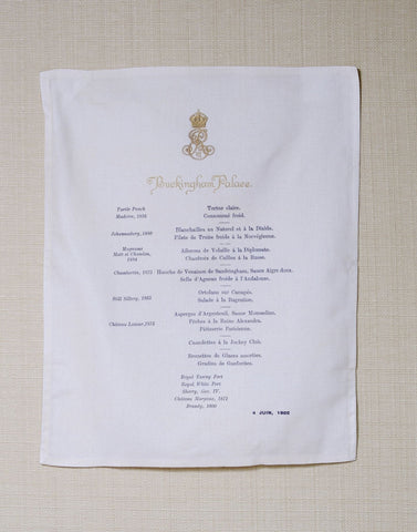 Buckingham Palace 1902 Menu Art Kitchen Towel