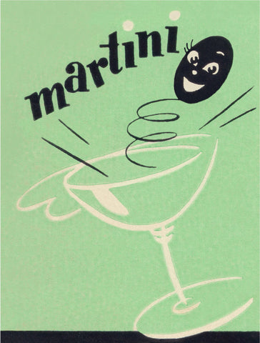 Martini Olive Detail from Mark Twain Hotel, Hannibal MO, 1950s