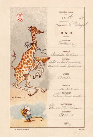 Le Paquebot Portugal 1905 (Giraffe)
