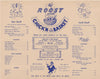 The Roost, Atlantic City 1946/7 Menu