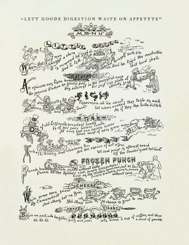 Miss Frank E Buttolph New England Rubber Clubbe Thanksgiving Dinner Boston 1901
