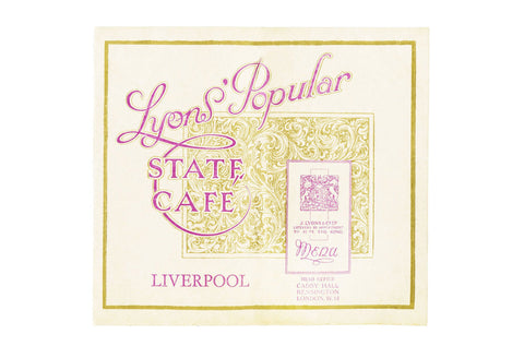 Lyons' Popular State Café, Liverpool, 1928